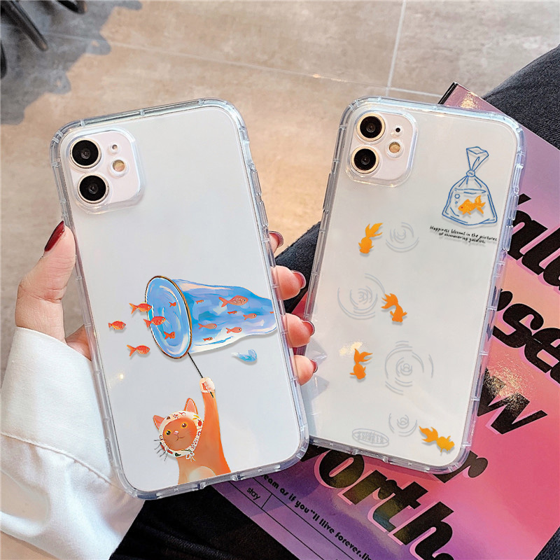 Phone Cases For Iphone 13 - حافظة هاتف شفافة على شكل سمكة