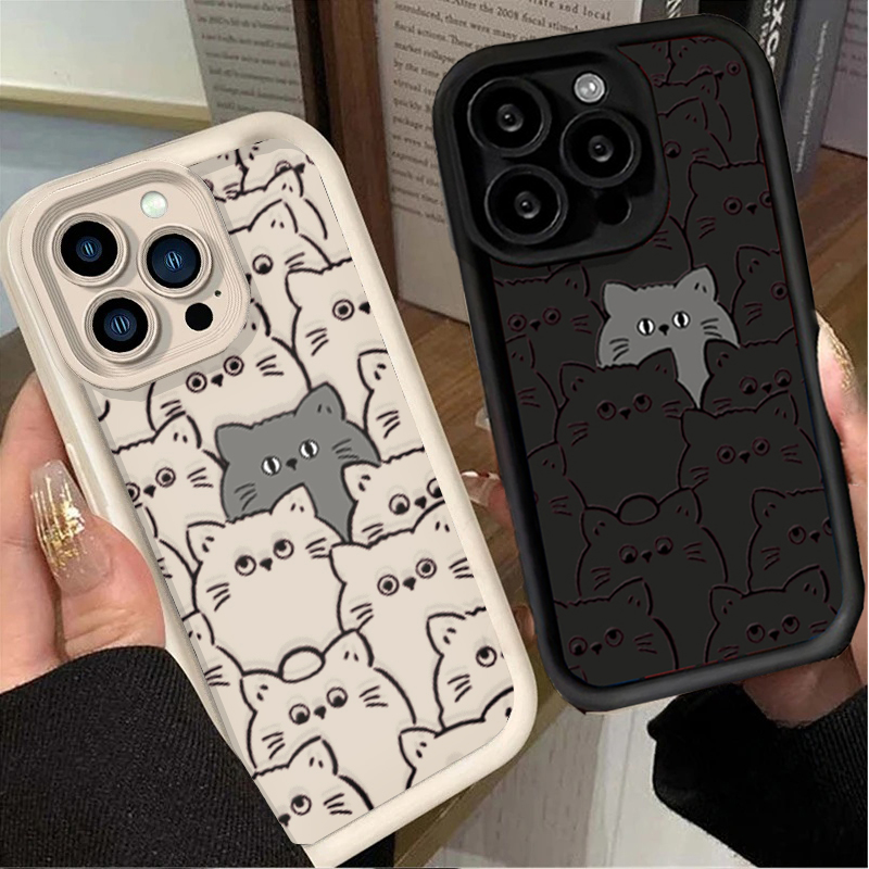 Phone Cases Motorola Edge 2025 - غطاء حماية ناعم بتصميم قطط لطيفة