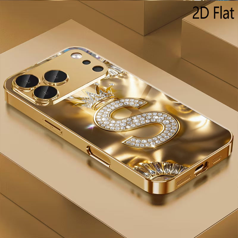 Phone Cases That Cover The Camera - تصميم زجاج مقوى بنمط التاج S