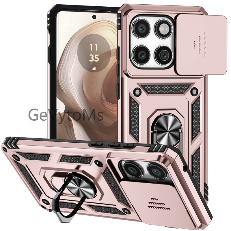 Phone Cases Motorola Edge 2025 - 360 ° جراب حماية بحلقة وحامل