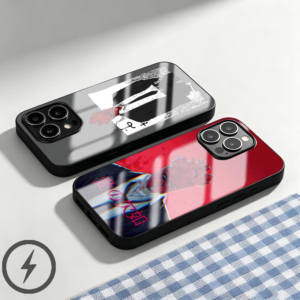 Phone Cases For Iphone 13 - جراب هاتف أنمي دوروهيدورو زجاجي مغناطيسي