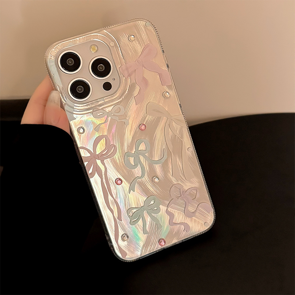 الكورية الملونة Bowknot الماس  - مراجعة Phone Cases Hard وسعره