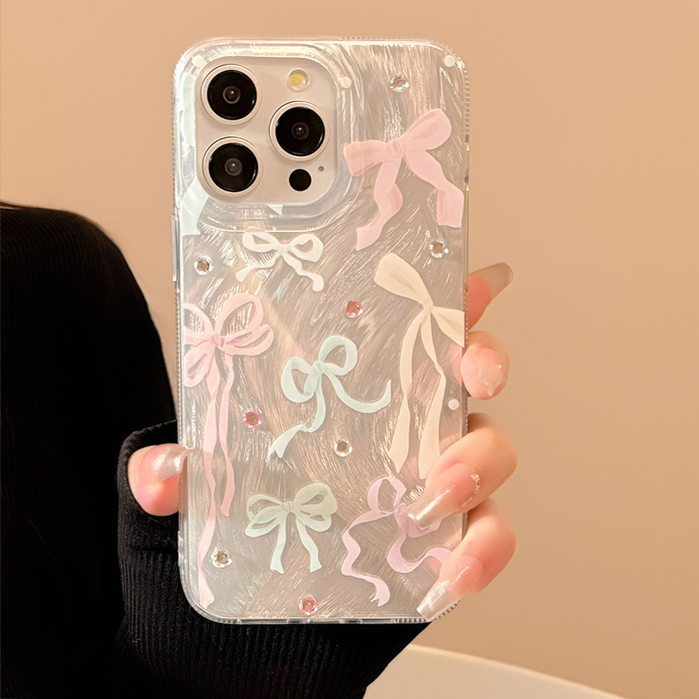 الكورية الملونة Bowknot الماس  - مراجعة Phone Cases Hard وسعره