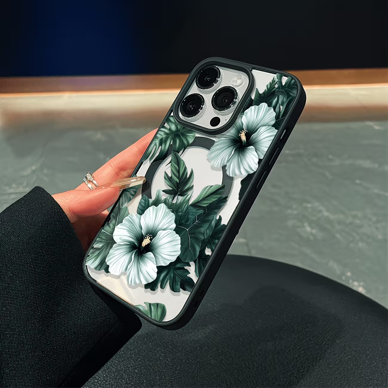 غطاء هاتف شفاف بتصميم زهور خضر - مراجعة Phone Cases For Iphone 13 وسعره